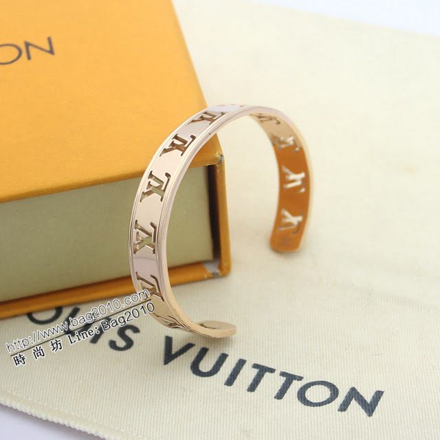 Louis Vuitton新款飾品 路易威登字母鏤空手鐲 LV簡約開口手環  zglv2094